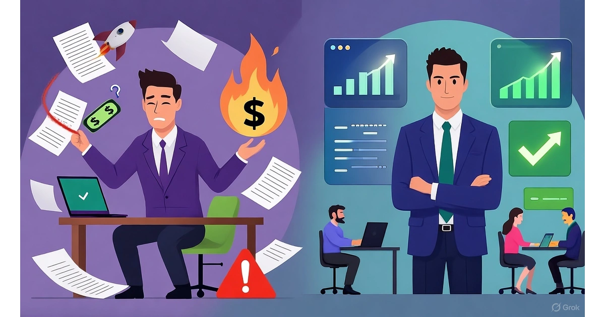 Scaling Smart: The Founder's Guide to Balancing Rapid Growth with Operational Efficiency (Without Burning Out or Diluting Equity)